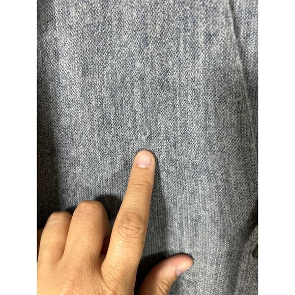 Vintage Sweater Cardigan XL Gray Equestrian Steeplechase USA Made - Picture 6 of 12